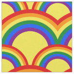 Seamless pattern with rainbows fabric