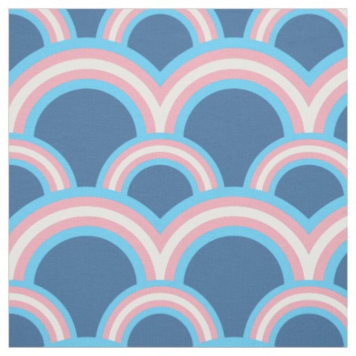 Seamless pattern with rainbows fabric