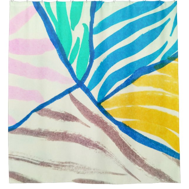 Seamless pattern with rainy weather. Invisible peo Shower Curtain (Front)