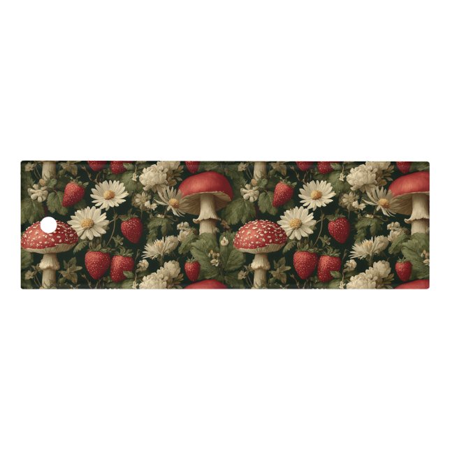 Seamless Pattern with Red Fly Agaric and Flowers Ruler (Front)