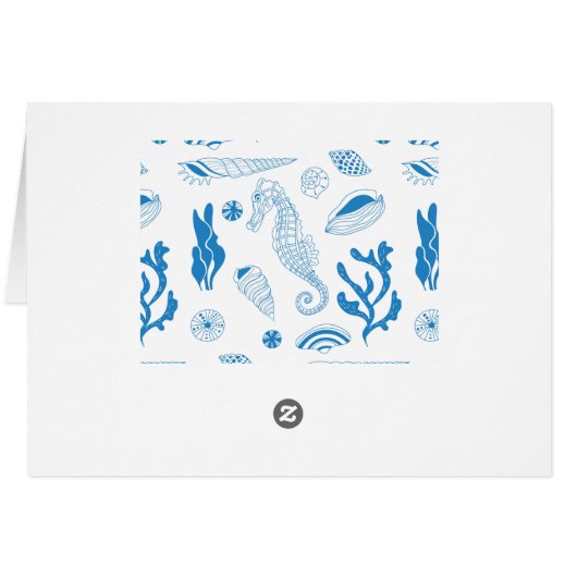 Seamless pattern with sea shells (Back Horizontal)