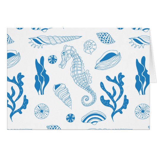 Seamless pattern with sea shells (Front Horizontal)