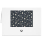 Seamless pattern with sea shells cards (Back Horizontal)