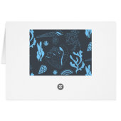 Seamless pattern with sea shells cards (Back Horizontal)