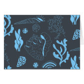 Seamless pattern with sea shells cards (Front Horizontal)