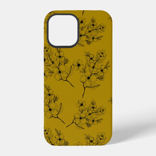 Seamless Pattern with small flowers in liberty sty Iphone Case (Back)
