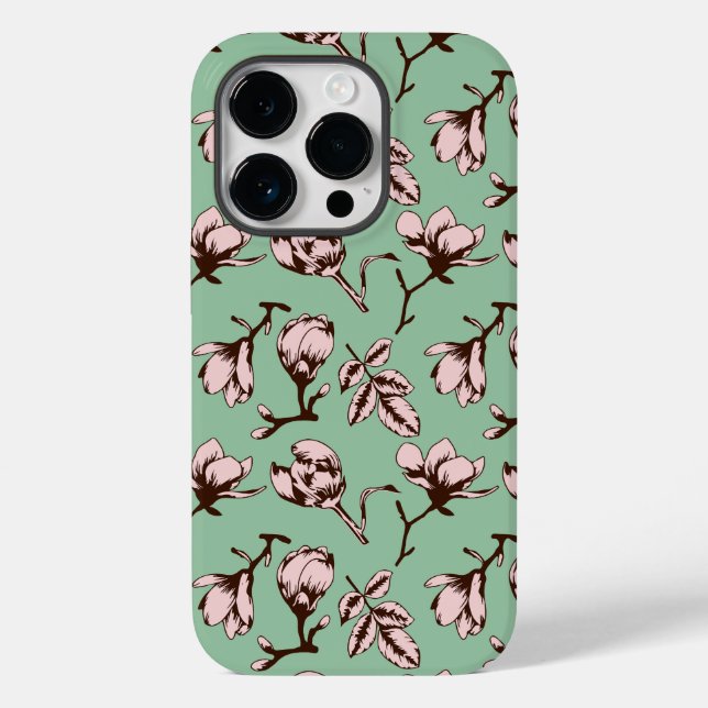 Seamless pattern with spring tree flower buds Case-Mate iPhone case (Back)