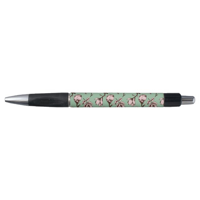 Seamless pattern with spring tree flower buds pen (Front)