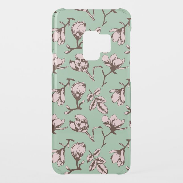 Seamless pattern with spring tree flower buds uncommon samsung galaxy case (Back)