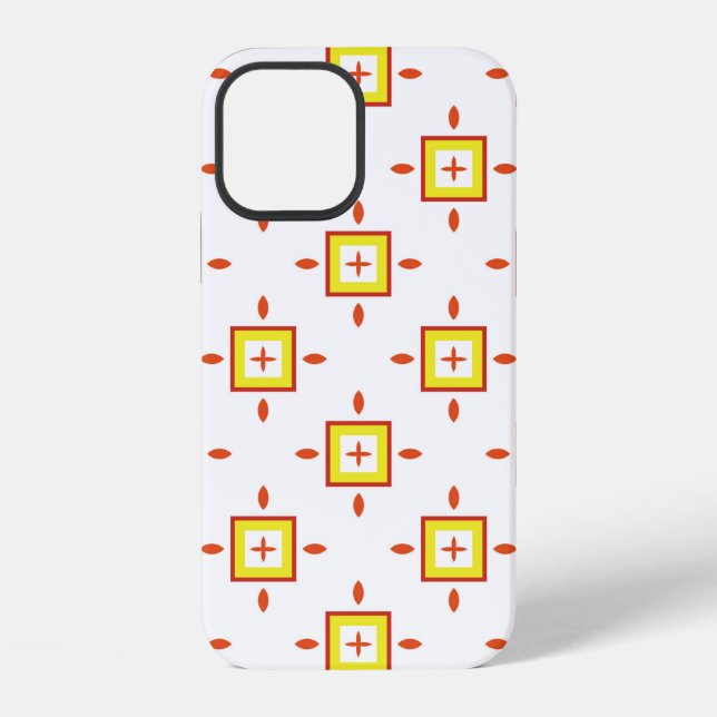 Seamless pattern with squares Abstract background  Iphone Case (Back)