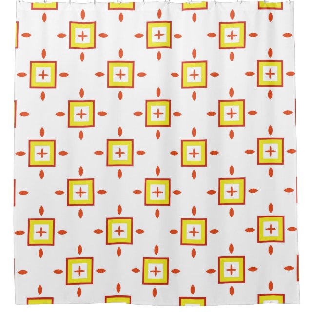 Seamless pattern with squares Abstract background  Shower Curtain (Front)