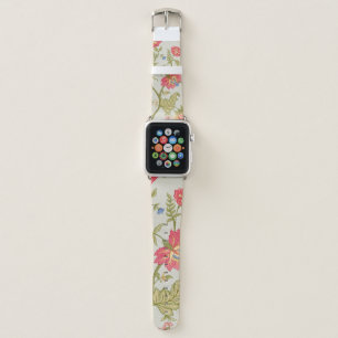 Seamless pattern with stylized ornamental flowers apple watch band