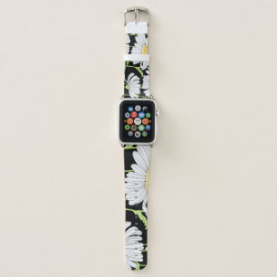 Seamless pattern with summer flowers. apple watch band