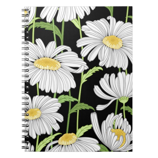 seamless pattern with summer flowers notebook (Front)