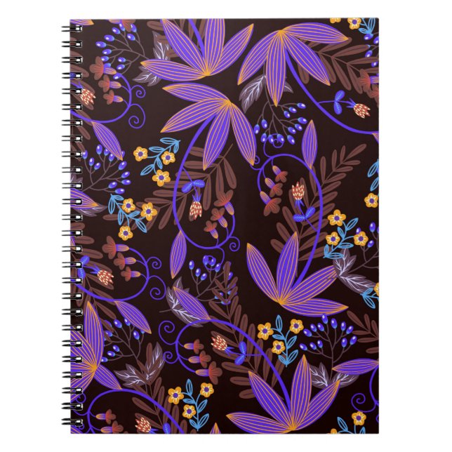 Seamless pattern with tiny vivid flowers. Vintage  Notebook (Front)