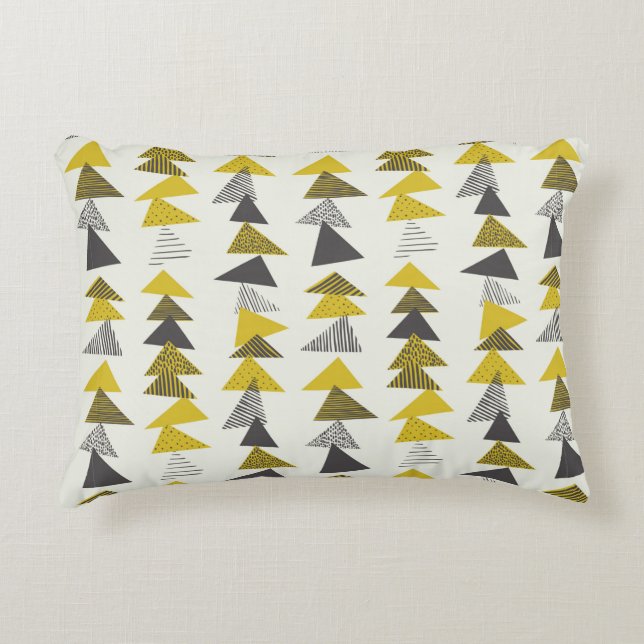 Seamless pattern with various triangles in retro s accent pillow (Front)