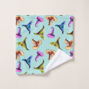 Seamless pattern with watercolor old hats,hand pai wash cloth