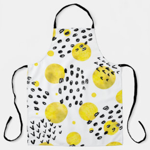 Seamless pattern with watercolor polka dots apron