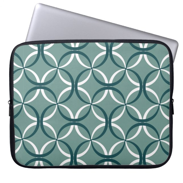 Seamless pattern with wavy lines laptop sleeve (Front)