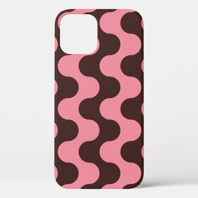 Seamless pattern with wavy stripes in retro style. Case-Mate iPhone case (Back)
