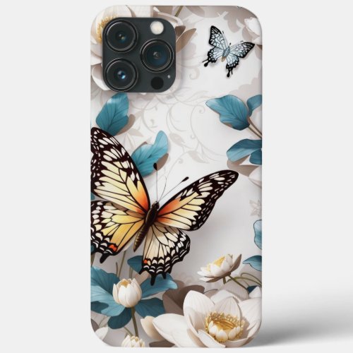 seamless patterns butterfly flower Butterflies iPhone 13 Pro Max Case