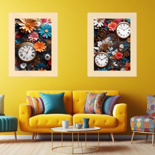 Seamless Patterns Fabric Art Wall Art Sets