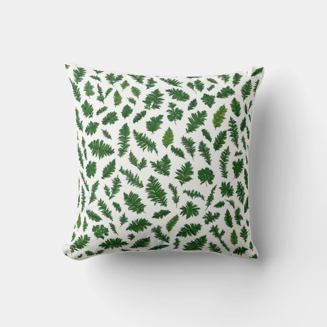Seamless patterns featuring various plants flower throw pillow (Front)