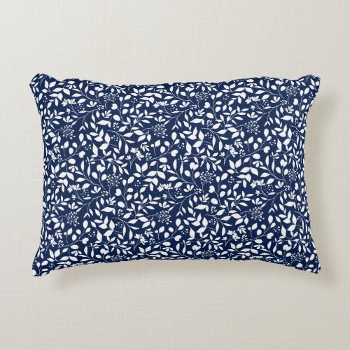 Seamless Patterns With Leaves Accent Pillow