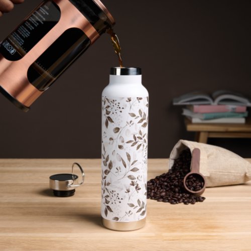 Seamless Patterns With Leaves Water Bottle