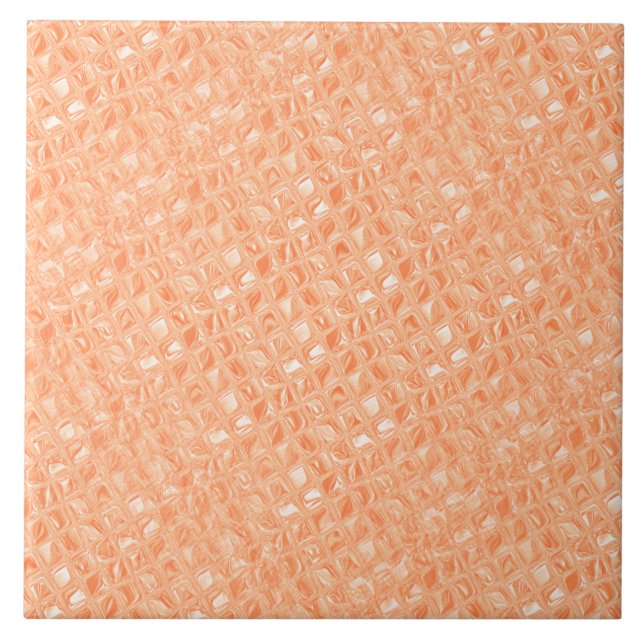 Seamless Peach Decorative Ceramic Tile (Front)