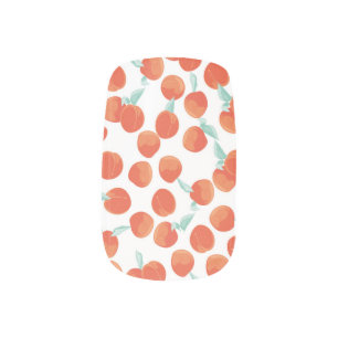 Seamless peach fruits, summer pattern. minx nail art
