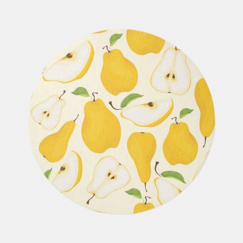 Seamless Pear Whole  Sliced Pattern Rug