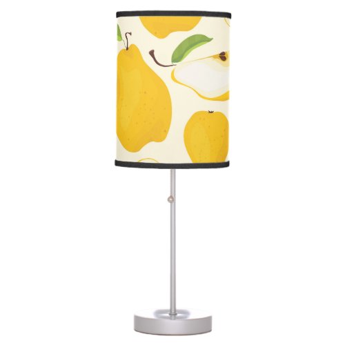 Seamless Pear Whole  Sliced Pattern Table Lamp