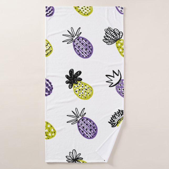 Seamless pineapple pattern bath towel (Bath Towel)