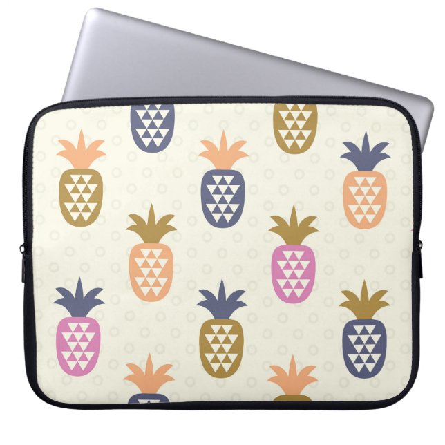 Seamless Pineapples Vintage Pattern Design Laptop Sleeve (Front)