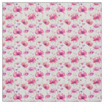 Seamless Pink Watercolor Wildflowers Fabric
