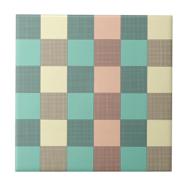 Seamless plaid pattern   ceramic tile (Front)
