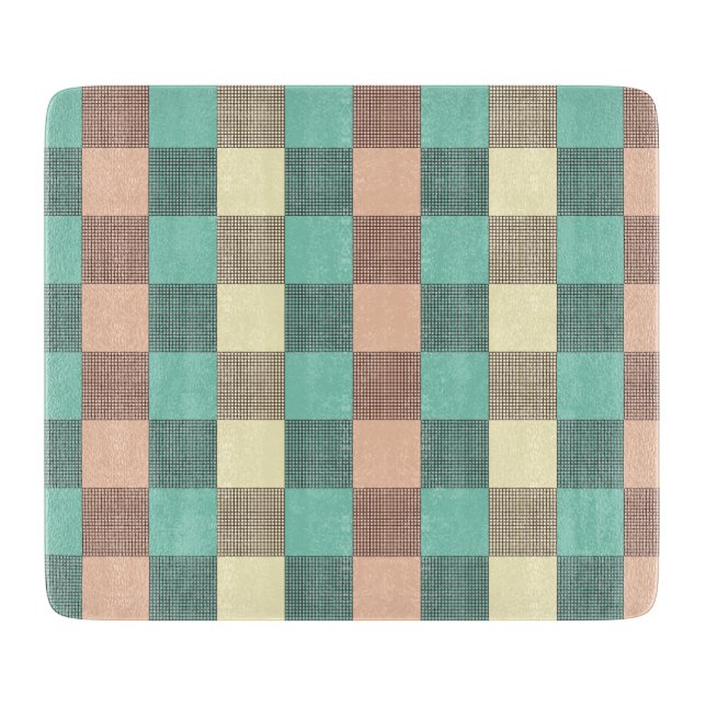 Seamless plaid pattern   cutting board (Front)
