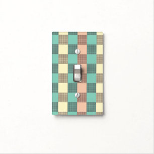 Seamless plaid pattern light switch cover