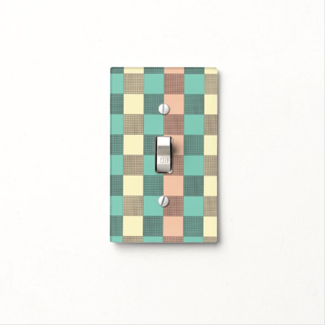 Seamless plaid pattern   light switch cover (In Situ)
