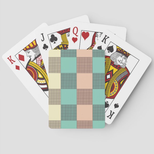 Seamless plaid pattern   poker cards (Back)