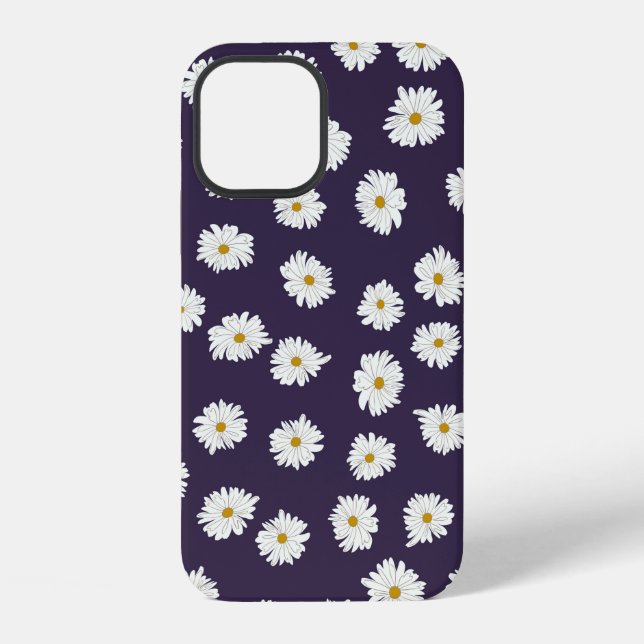 Seamless plant pattern. Small cute flowers of dais Iphone Case (Back)