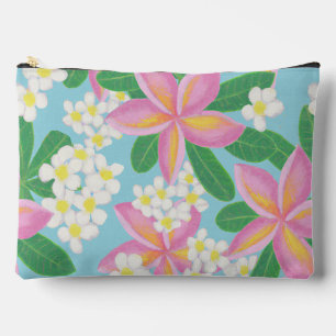 Seamless plumeria Pattern art print Accessory Pouch