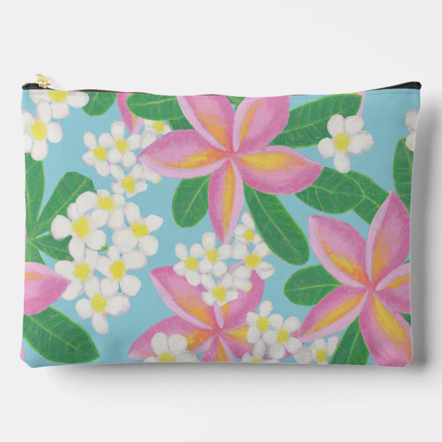 Seamless plumeria Pattern art print Accessory Pouch (Front)