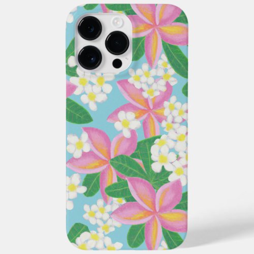 Seamless plumeria Pattern art print Case_Mate iPhone 14 Pro Max Case