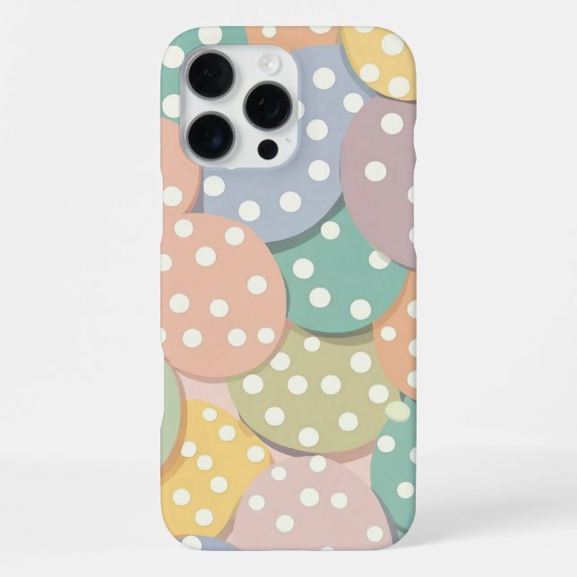 Seamless Polka Dot Pattern in Pastel Colors iPhone Case (Back)