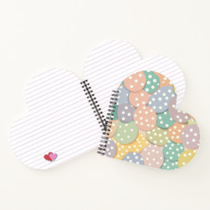Seamless Polka Dot Pattern in Pastel Colors Notebook