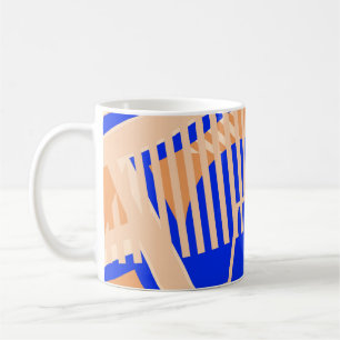 Seamless Pop Art Pattern. Abstract Color Texture w Coffee Mug