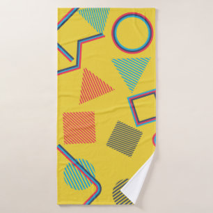 Seamless Pop Art Pattern. Abstract Colorful Textur Bath Towel