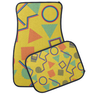 Seamless Pop Art Pattern. Abstract Colorful Textur Car Floor Mat